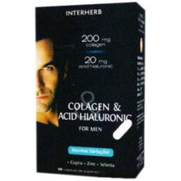 Colagen acid hialuronic pentru barbati interherb, 30 capsule