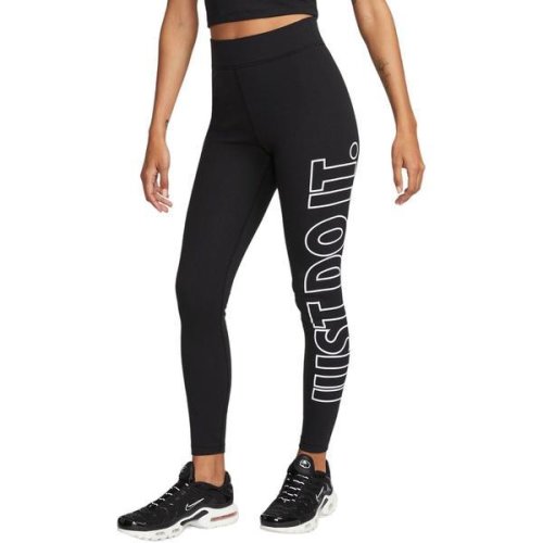 Colanti femei nike sportswear classics graphic high-waisted leggings dv7793-010, xl, negru