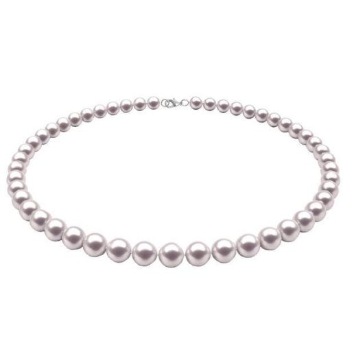 Colier perle naturale albe de 6-7 mm cu inchizatoare de argint