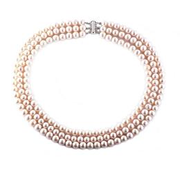Colier triplu perle naturale albe - Cadouri Si Perle —
