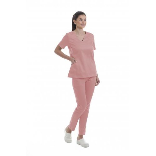 Costum medical dama carré s roz pal 3xl