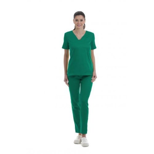 Costum medical dama carré s verde royal 3xl