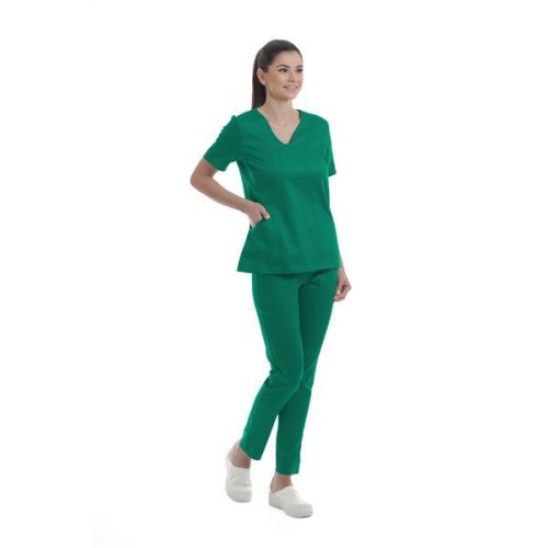 Costum medical dama carré s verde royal xxl