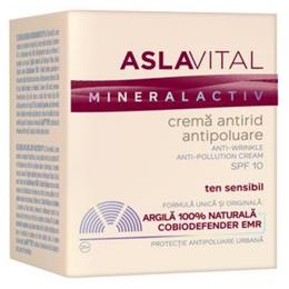 Crema antirid antipoluare spf 10 - aslavital mineralactiv anti-wrinkle anti-pollution cream, 50ml