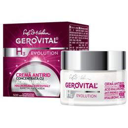 Crema antirid concentrata cu acid hialuronic - gerovital h3 evolution anti-wrinkle concentrated cream with hyaluronic acid, 50ml