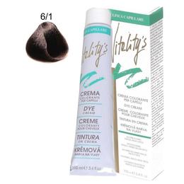 Crema coloranta permanenta - vitality's linea capillare dye cream, nuanta 6/1 dark blond chestnut, 100ml