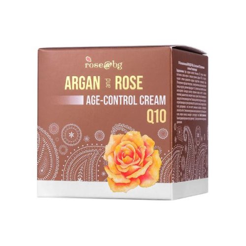 Crema de fata q10 cu ulei de argan si apa de trandafiri argan rose age control cream, 50ml