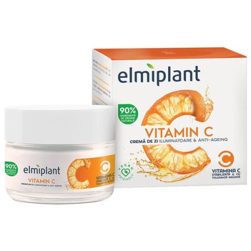Crema de zi iluminatoare   anti-ageing - elmiplant vitamin c, 50 ml