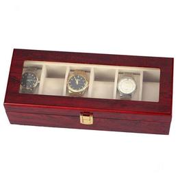 Cutie caseta din lemn pufo pentru depozitare si organizare 6 ceasuri, model premium