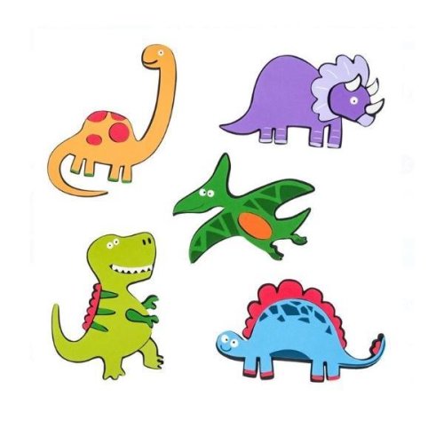 Decoratiune pentru camera copilului, 5 dinozauri
