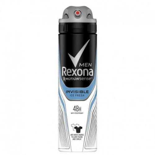 Deodorant antiperspirant spray pentru barbati invizibil - rexona men motionsense invisibil ice fresh 48h, 150ml