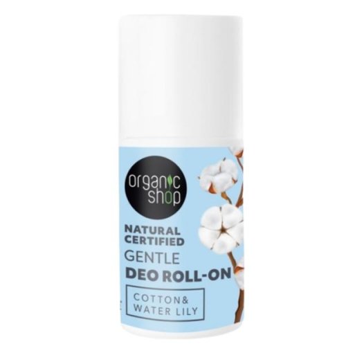 Deodorant natural roll-on gentle, cotton   water lily organic shop, 50ml