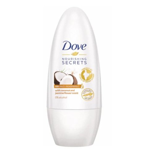 Deodorant roll-on antiperspirant cocos si iasomie - dove nourishing secrets coconut   jasmine flower scent, 50 ml