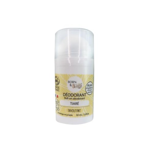 Deodorant roll-on bio cu tiare monoi - born to bio roll-on deodorant, 50ml