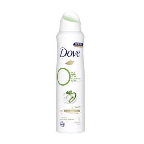 Deodorant spray antiperspirant fara saruri de aluminiu - dove 0% aluminium salts go fresh cucumber   green tea, 150 ml