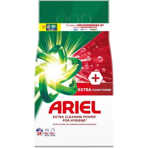 Detergent automat pudra - ariel + extra clean power, 34 spalari, 2550 g