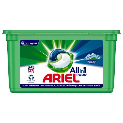 Detergent capsule - ariel all in 1 pods mountain spring, 37 buc