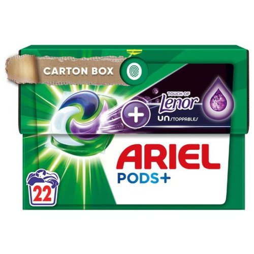 Detergent capsule - ariel pods + touch of lenor unstoppables purple, 22 buc