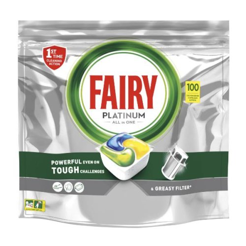 Detergent capsule pentru masina de spalat vase - fairy platinum, 100 capsule