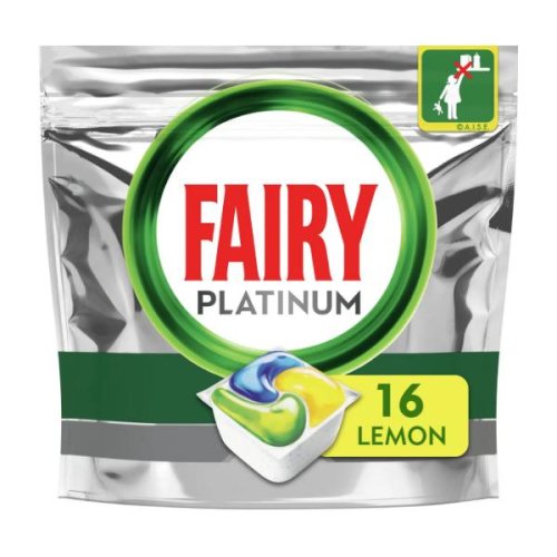 Detergent capsule pentru masina de spalat vase - fairy platinum lemon, 16 capsule