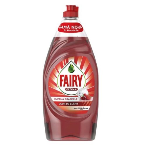 Detergent de vase cu aroma de fructe rosii - fairy extra+ aroma de fructe de padure rosii, 650 ml