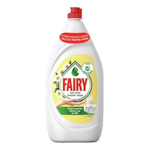 Detergent de vase cu musetel pentru piele sensibila - fairy sensitive balsam chamomile, 800ml