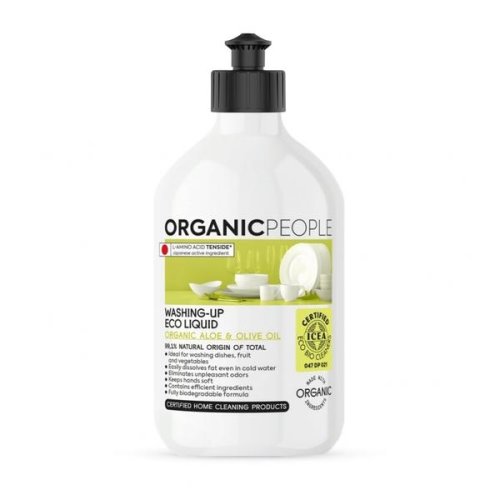 Detergent ecologic pentru vase cu aloe vera si ulei de masline organic people, 500 ml