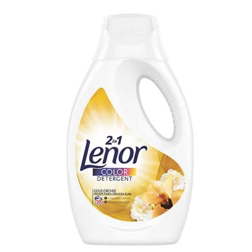 Detergent lichid automat pentru rufe colorate cu parfum de orhidee - lenor 2 in 1 color detergent gold orchid, 1100 ml