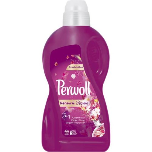 Detergent lichid pentru rufe cu un parfum floral - perwoll renew   blossom for all clothes 3 in 1, 1800 ml