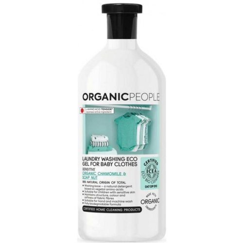 Detergent pentru hainele bebelusilor eco sensitive musetel   nuci de sapun organic chamomile   soap nut organic people, 1000 ml