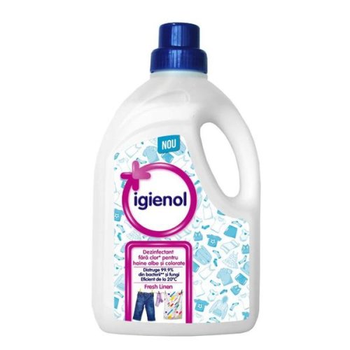 Dezinfectant igienol fara clor pentru haine albe si colorate, fresh linen - interstar, 1500 ml