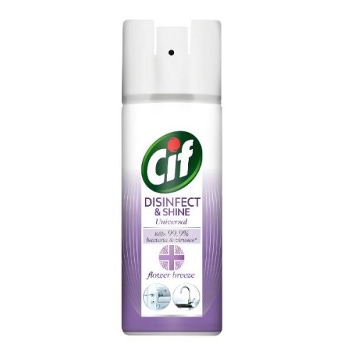 Dezinfectant universal aerosol cu parfum de flori de camp - cif disinfect   shine universal flower breeze, 400 ml