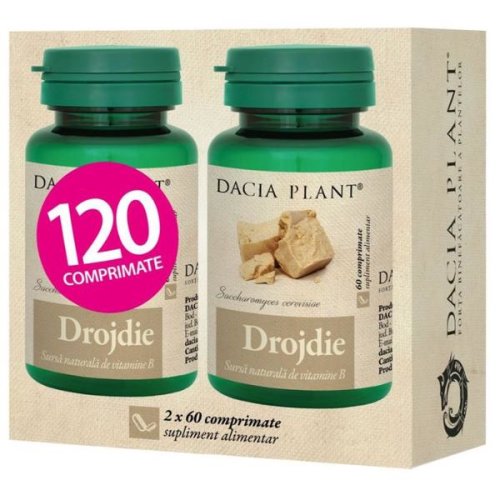 Drojdie - dacia plant, 60 comprimate 1 + 1 gratis