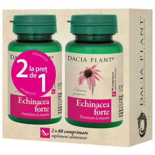 Echinaceea forte dacia plant, 60 comprimate 1 + 1 gratis