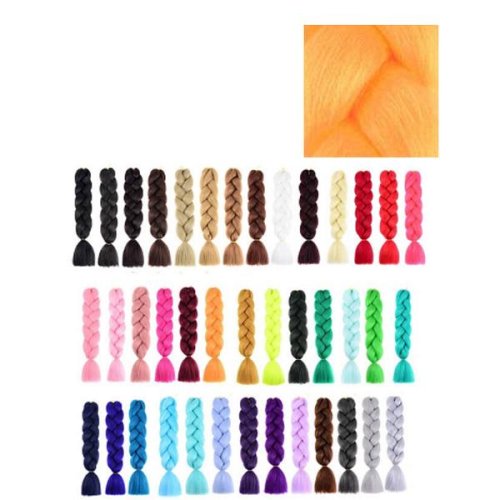 Extensii colorate pentru impletituri portocaliu lucy style 2000, 1 buc