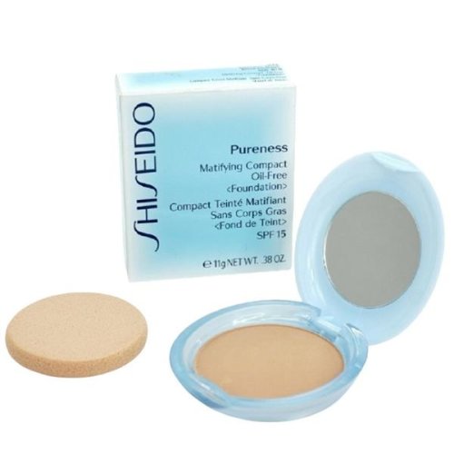 Fond de ten compact matifiant - shiseido pureness matifiying compact oil-free foundation - 40 natural beige, 11g
