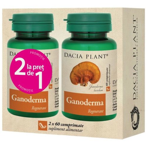 Ganoderma dacia plant, 60 comprimate 1+1 gratis