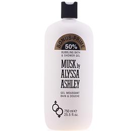 Gel de baie si dus - alyssa ashley musk bubbling bath   shower gel, unisex, 750ml