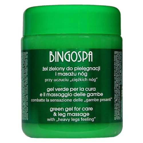 Gel verde pentru masajul picioarelor bingo spa green gel for care and massage, 500 g