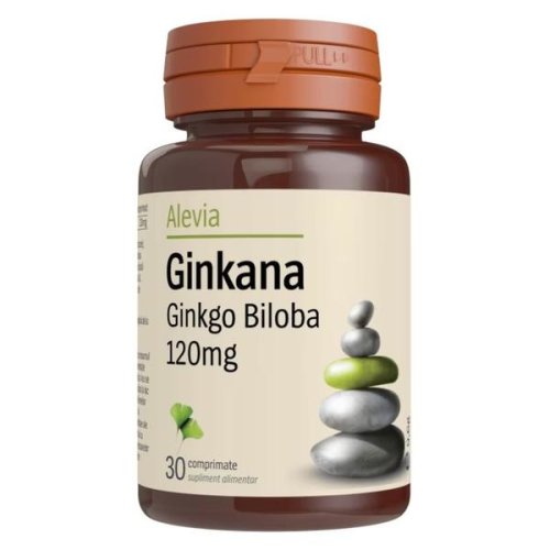 Ginkgo biloba 120 mg ginkana alevia, 30 comprimate