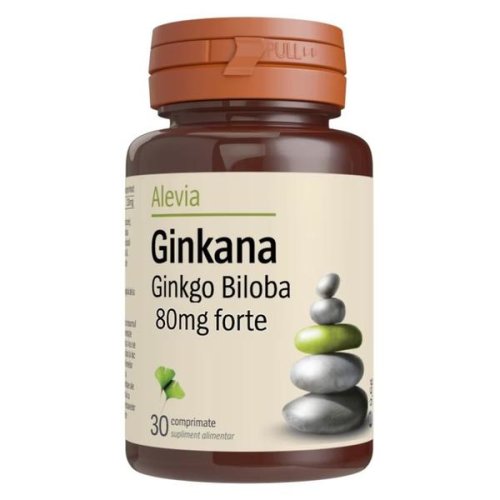 Ginkgo biloba 80 mg forte ginkana alevia, 30 omprimate