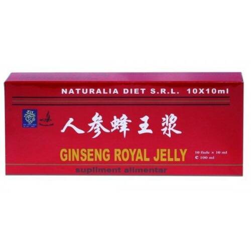 Ginseng si royal jelly naturalia diet, 10 fiole x 10 ml
