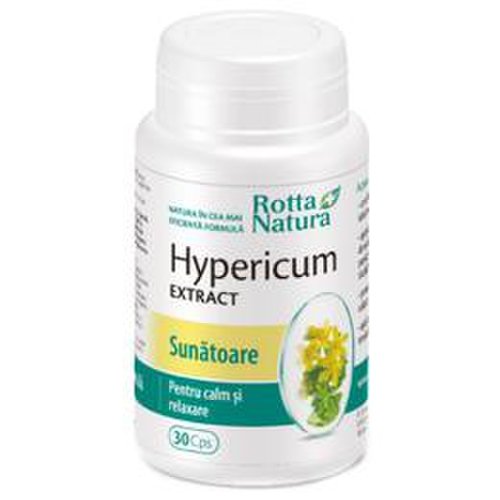 Hypericum (sunatoare) extract rotta natura, 30 capsule