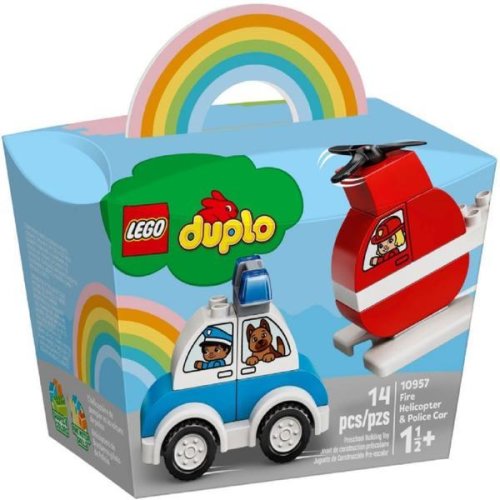 Lego duplo - elecopter de pompieri si masina de politie 1+ (10957)