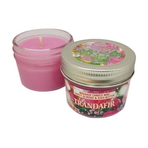 Lumanare pentru masaj cu trandafiri kosmo oil - massage candle wax sweet almond and shea butter, 100 ml
