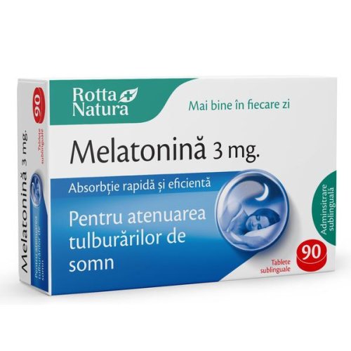 Melatonina 3mg rotta natura, 90 tablete sublinguale