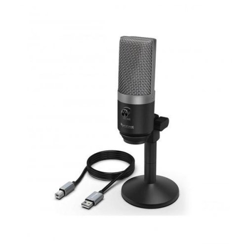 Microfon fifine pc usb pentru computer (mac și windows), microfon condensator optimizat pentru înregistrare și streaming/voice over/podcast pentru youtube/skype