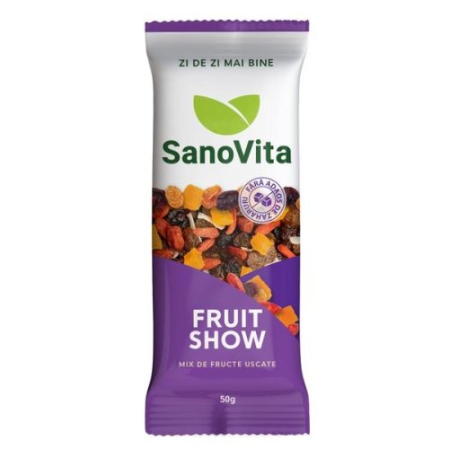 Mix de fructe uscate fruit show, sano vita, 50 g