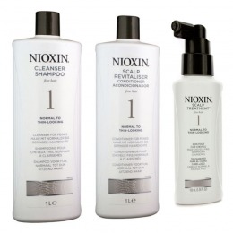 Nioxin - pachet maxi system 1 pentru par fin, normal cu tendinta de rarefiere