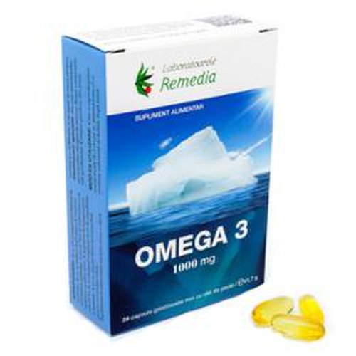 Omega 3 - ulei de peste 1000 mg remedia, 30 capsule